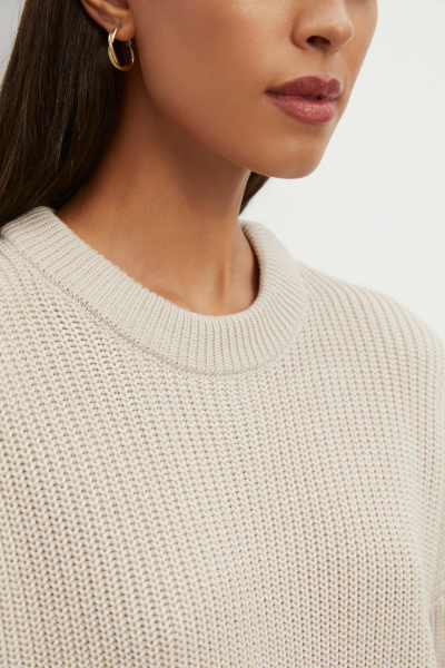 Свитер базовый из хлопка (one size, мокко) 